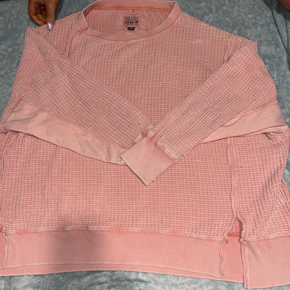 American Eagle Outfitters Coral Knit Top